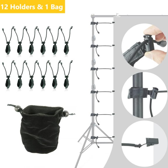 LINCO 12 Pack Background Muslin Clamps Backdrop String Clips Holders for Photo Studio Photography Studio Shooting