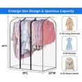 thumbnail image 3 of MISSLO 60 Inch Clear Garment Rack Cover Extra Long Garment Bag for Closet Storage Dustproof Clothes Rail Cover Hanging Protector for Coat, Suit, Dress, 3 of 8