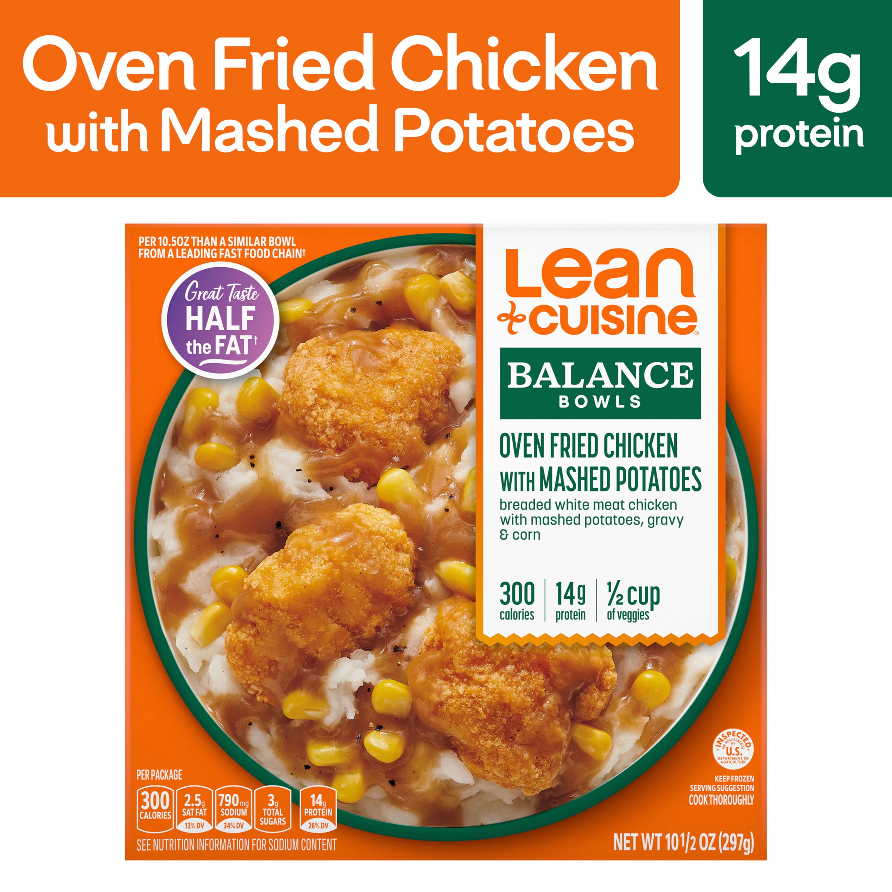 Lean Cuisine Oven Fried Chicken Bowls Meal, 10.5 oz (Frozen)