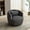 Charcoal, variant on Soft Ivory Corduroy Swivel Armchair / Relaxing Seating Option for Bedroom and Office