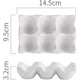 thumbnail image 4 of Huevera de cerámica antideslizante, a prueba de golpes, para frigorífico (6 rejillas, color blanco), 4 of 5