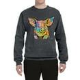thumbnail image 3 of Dean Russo The Pig Animal Lover Unisex Crewneck Graphic Sweatshirt, Charcoal, Large, 3 of 6