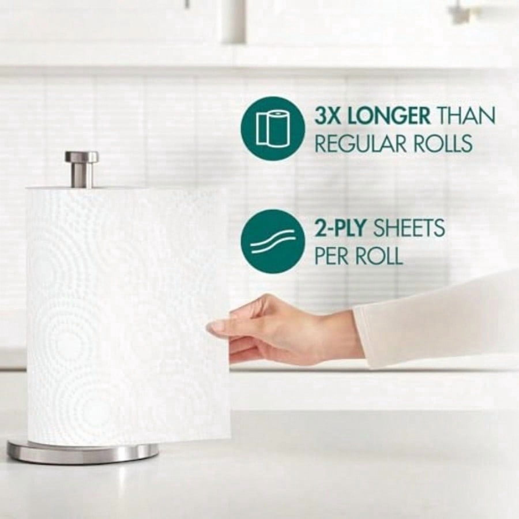 Ultra-Strong Premium Paper Towels, 158 Sheet Huge roll - Flex-a-Size, 6 Rolls, Equivalent to 19 Regular Rolls, White