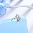 thumbnail image 3 of Star of David Ring for Women Mens 925 Sterling Silver Magen David Star Cross Ring Adjustable Cubic Zirconia Jewish Protection Symbol Jewelry Gifts, 3 of 8