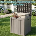 thumbnail image 4 of MINDYES 60 Gallon Outdoor Deck Box, Storage Box for Patio Cushions, Pool Floats & Garden Tools for Backyard, Beige, 4 of 7
