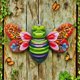 thumbnail image 2 of 8PCS Bee Art Sculpture Hanging Wall Decorations Funny Wall Sculpture Bees Wall Art Wall Art Bee 3D Sculpture Ornament, 2 of 5