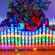 thumbnail image 2 of Paquete de 8 luces de Navidad para valla de jardín iluminadas de 110 pulgadas, 8 modos, luces de plástico blancas para valla de jardín, 2 of 5