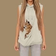 thumbnail image 4 of Shihyeh Cat Pouch Hoodie for Women Kangaroo Pocket Dog Pouch Sweatshirts Pet Carrier Pullover Animal Holder Sleeveless Tops, 4 of 5