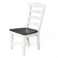thumbnail image 2 of Orso Dining Chair, Ladderback Design, White and Dark Brown Mindi Wood, 2 of 6