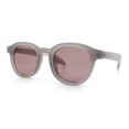 thumbnail image 4 of Normcore Hipster Fashion Beveled Round Horn Rim Plastic Sunglasses Grey - Purple, 4 of 8