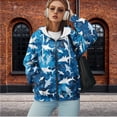 thumbnail image 5 of Yuyamidu Womens Zip Up Hoodies Shark Hoodie Oversized Jacket for Women Trendy Clothes for Women 2025 Heavyweight Sweatshirts with Pockets Soft Sweatshirt with Zipper 4XL, 5 of 8