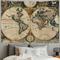 thumbnail image 2 of Orinice World Map Tapestry Wall Hanging Unique Style Graphic Tapestries Art for Home Decor Living Room Bedroom Apartment Dorm Farmhouse Wall Tapestry Art 50x40inch, 2 of 6