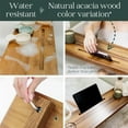 thumbnail image 5 of Premium Bathtub Tray for Freestanding Bath | Large & Thick 35” Acacia Wood Luxury Bath Tray for Tub | Anti-Tip, Non-Toxic, Adjustable Bathtub Trays for Tub with Bathroom Accessories Holder, 5 of 9