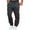Grey, variant on HOWPAY Men's Sweatpants Stretch Pants Elastic Waist Wide Leg Joggers Pants with Pockets Plus Size Color Block Baggy Athletic Pants Black L