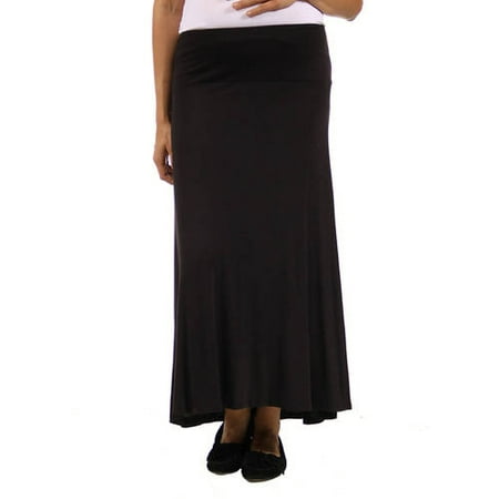 24/7 Comfort Apparel Women's Maternity Maxi Skirt