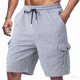 thumbnail image 1 of Men's Sport Shorts QuickDry Gym Shorts with Drawstring Light Gray, 1 of 5