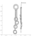 thumbnail image 4 of Sterling Silver Rhodium Brushed & Polished Post Dangle Earrings, 4 of 4
