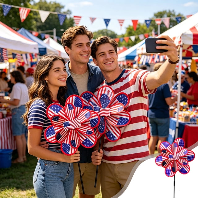 Molino de viento decorativo de jardín con lentejuelas de doble capa: bandera de jardín con forma de molino de viento para celebraciones festivas, decoración navideña y juegos infantiles.
