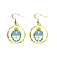 thumbnail image 1 of Buenos Aires Argentina National Emblem Ear Dangle Golden Drop Earring Jewelry Mujer Unbranded M, 1 of 3