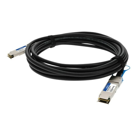 UPC: 0821455237083 | AddOn 10m Juniper Compatible QSFP+ DAC – 40GBase direct attach cable – QSFP+ (M) to QSFP+ (M) – 33 ft – twinaxial – active – for Juniper Networks EX Series EX4600; QFX Series QFX10002-60  QFX10008  QFX10016  QFX5200-32