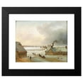 thumbnail image 2 of Jens Juel 14x12 Black Modern Framed Museum Art Print Titled - Winter Piece Depicting Views of Solyst from Ordrup with a Caning, 2 of 5