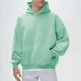 thumbnail image 2 of XIAONU Mens Hoodies Solid Color Drawstring-Free Pocket Hoodie Long Sleeve Casual Loose Pullover Hooded Sweatshirt, 2 of 7