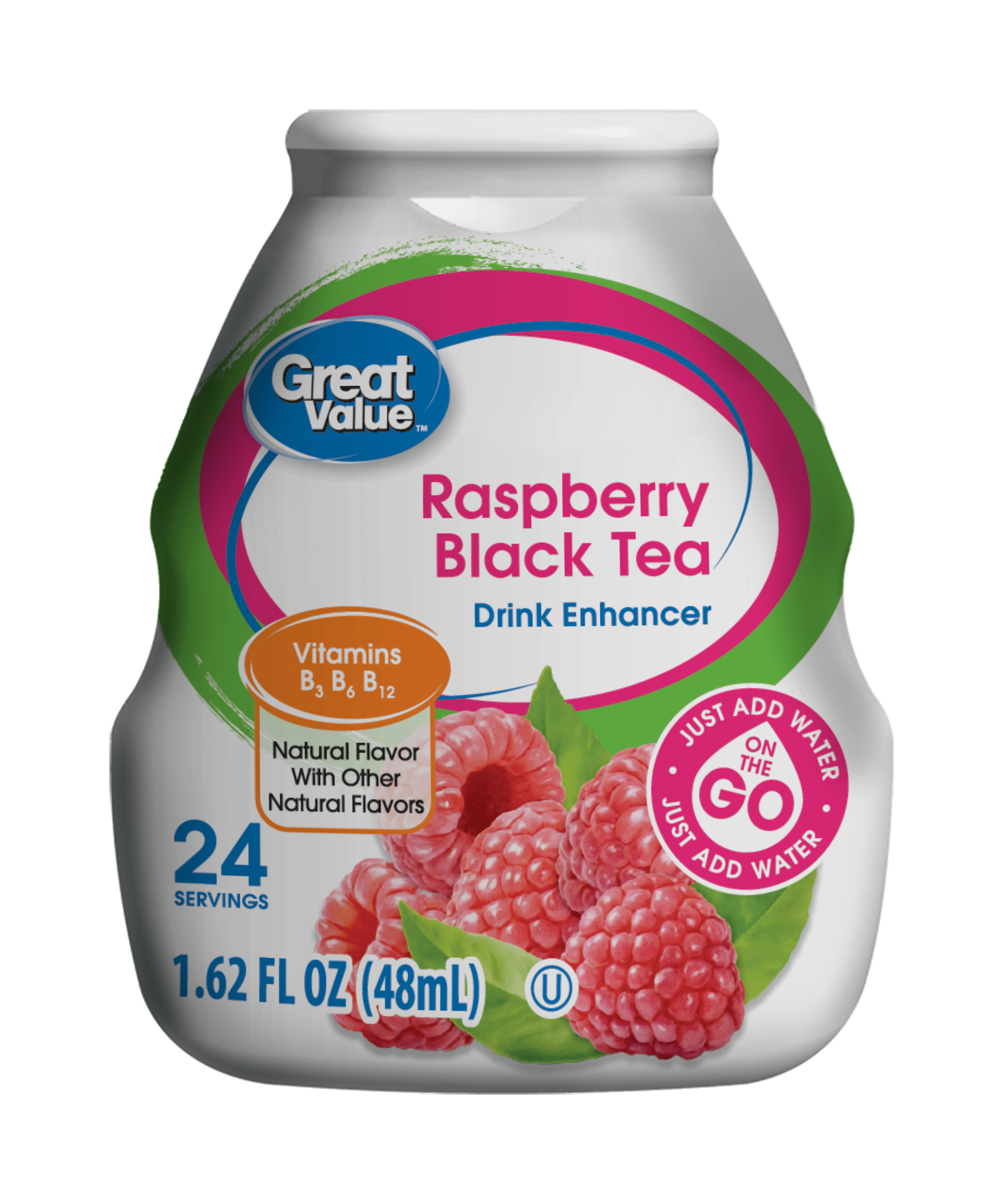 Great Value Raspberry Black Tea Drink Enhancer, 1.62 Fl. Oz.