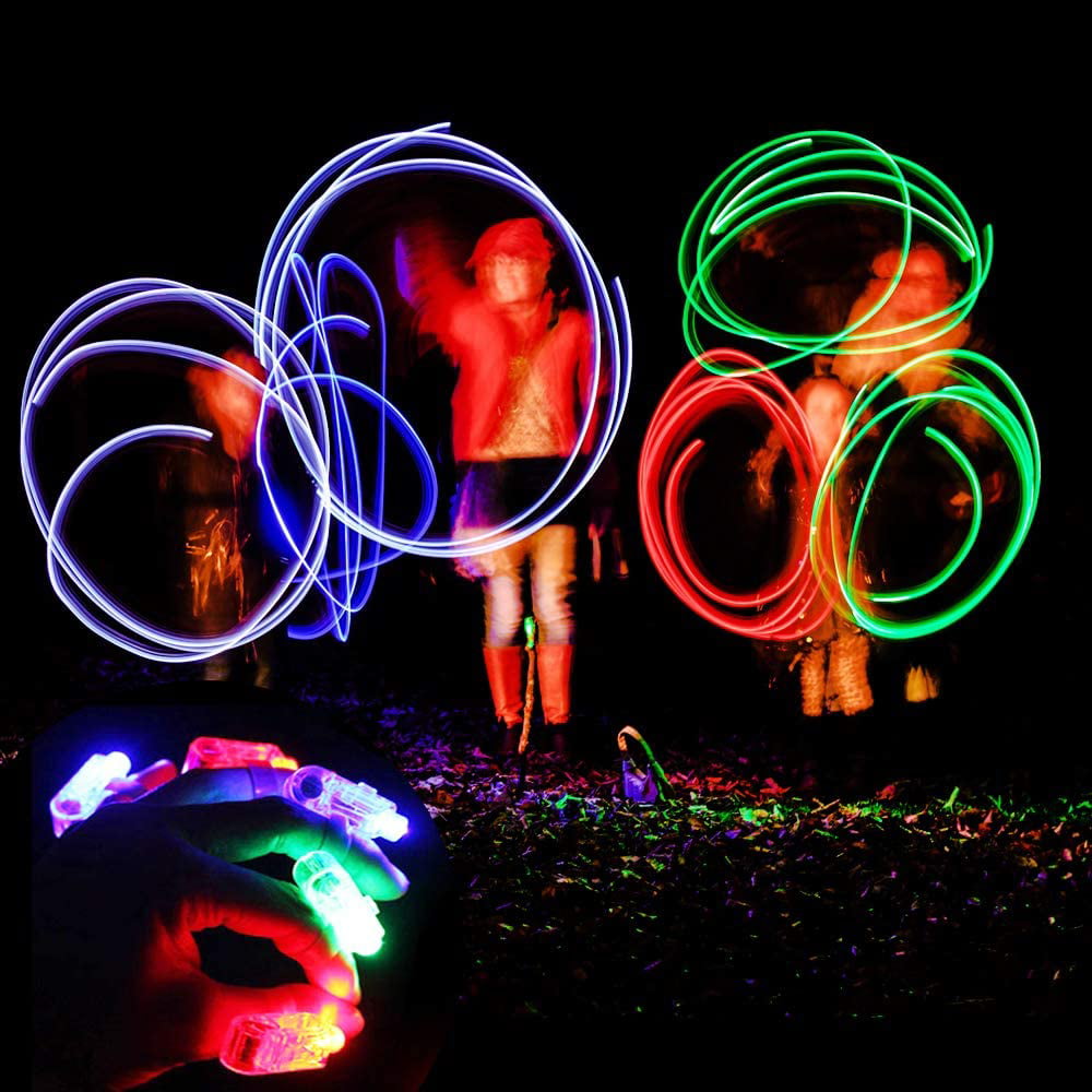 Pack of 48 CALIFORNIA CADE ELECTRONIC Finger Lights Bright LED Rave Laser Assorted Toys 