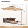 thumbnail image 3 of Bigleap 2 Tiers 10ft Offset Umbrella Cantilever Patio Hanging Umbrella Outdoor Market Umbrella,Beige, 3 of 9