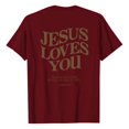 thumbnail image 4 of NAMTYQX Tshirts Shirts for Women Airoft Muster Plus Size Short Sleeve Looses Lightweight Crewneck Patterned Classic Womens Short Sleeve Tops Wine Size L, 4 of 5