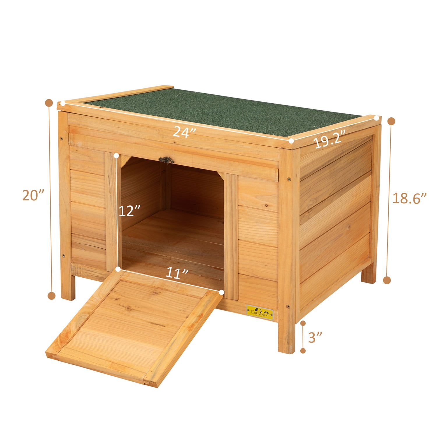 Pefilos 23 Inch Rabbit Hutch for Outdoor Topnotch Weatherproof Wooden Bunny Cat House Pet Cage Shelter Feral Cat House, Beige Pefilos 23 Inch Rabbit Hutch for Outdoor Topnotch Weatherproof Wooden Bunny Cat House Pet Cage Shelter Feral Cat House, Beige