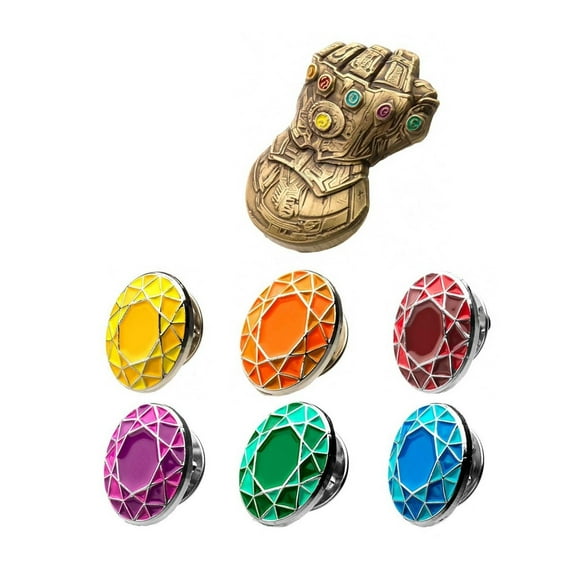 Marvel Infinity Gauntlet and Infinity Stones Enamel Collector Pin Set