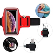Njjex (1-Pack) Water Resistant Running Armband Case for Apple iPhone XR, 11 12 Pro Max, XS Max, SE 2020,5S 6 7 8 Plus to 6.7" w/Adjustable Elastic Band & Key Holder Slots for Running, Walking, Hiking