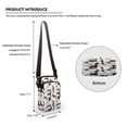 thumbnail image 6 of HELLHERO Dachshunds Bones Prints with Zipper Closed Polyester Crossbody Sling Bag Adults 4.33x1.97x7.09, 6 of 7