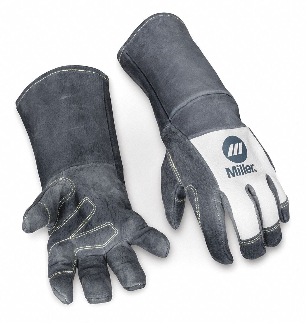 MILLER ELECTRIC 251068 ArcArmor Welding Gloves,3-D,XL,Wing,5In,PR 