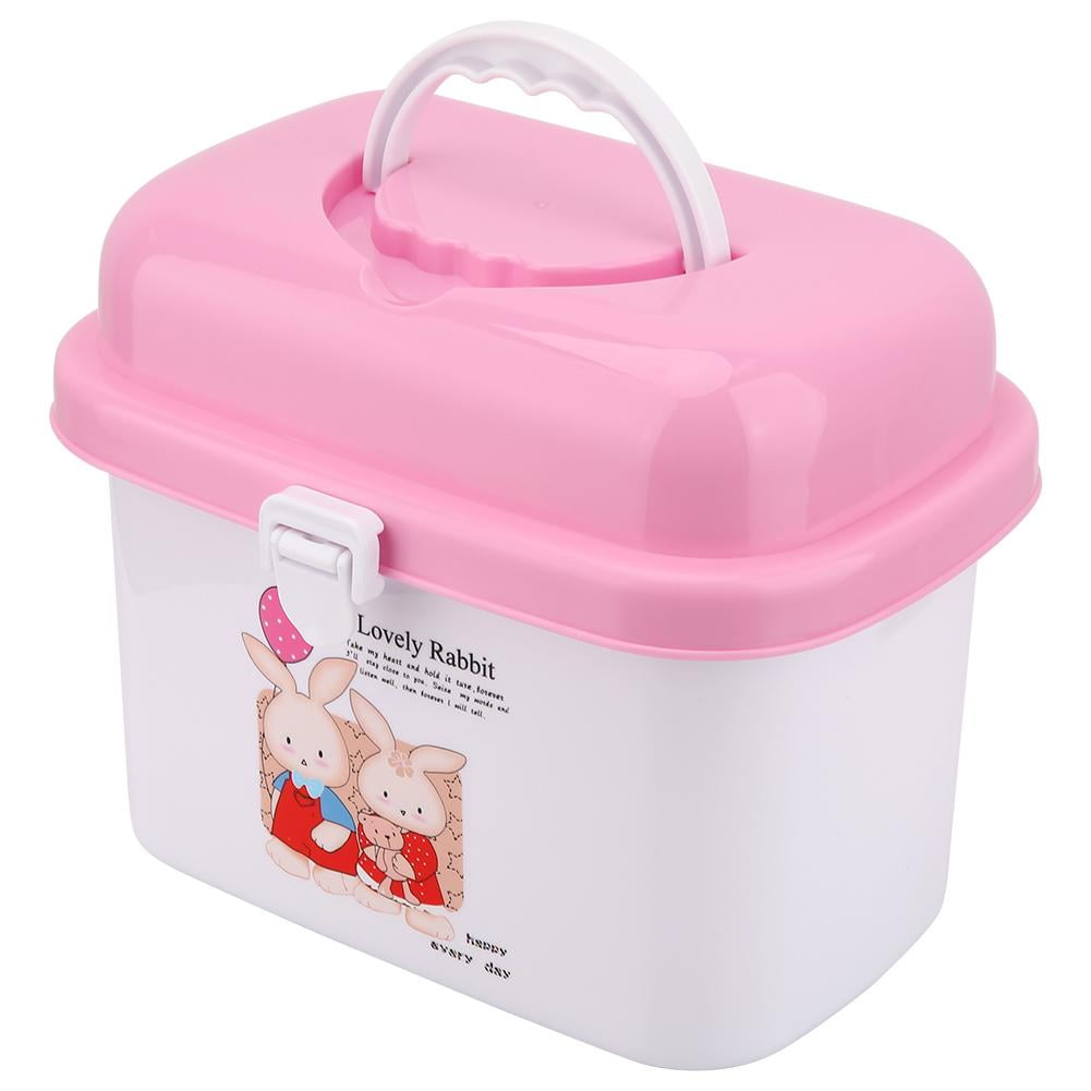 Mgaxyff Portable Baby Kids Bottle Dinnerware Drying Rack Storage Box