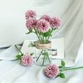 thumbnail image 5 of 12pcs Artificial Chrysanthemum Ball Flowers Fake Purple Flowers Silk Hydrangea Bridal Wedding Bouquet for Home Garden Party Office Kitchen House Decoration, 5 of 8