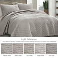 thumbnail image 4 of Exclusivo Mezcla Twin Quilt Set, 2-Piece Lightweight Twin Quilts Soft Bedspreads Bed Coverlets, Light Grey, 68"x88", 4 of 9