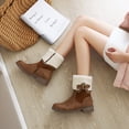 thumbnail image 1 of Botas de nieve Otoño e invierno Punta redonda Moda Botas cortas peludas cálidas Botas de gran tamaño Botas de mujer Wmkox8yii ghj1904, 1 of 9