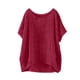 thumbnail image 5 of Manga larga blanca,Blusa de mujer con cuello redondo y manga 3/4, corte holgado informal, mezcla de poliéster y elastano, ideal para uso diario en casa, sopatenor, 5 of 7