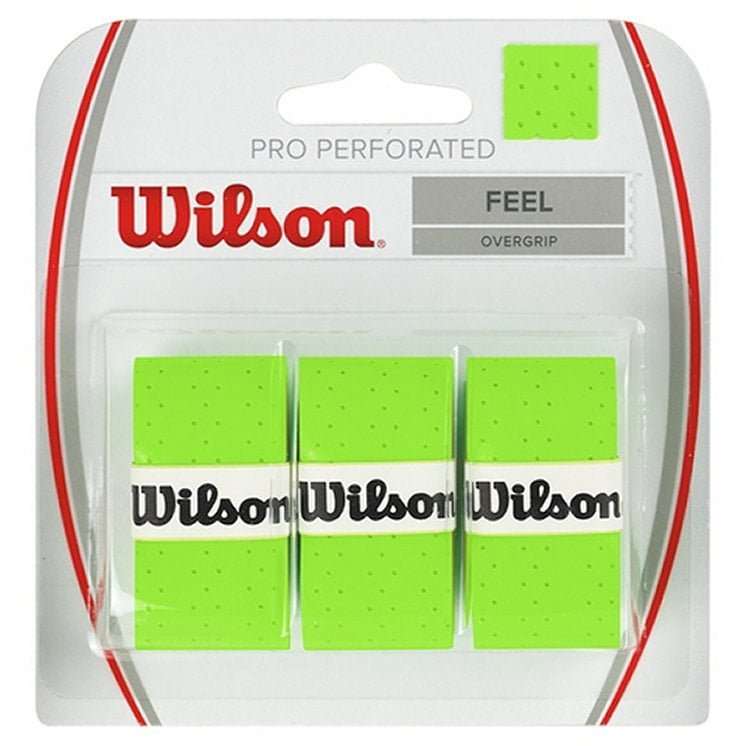 PACK OF 12 GRIPS WHITE FEEL WILSON PRO OVERGRIP PERFORATED RRP £30 