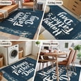 thumbnail image 5 of 3'x5' Area Rugs, Happy Father's Day Indoor Outdoor Area Rug for Living Room Bedroom, Dark Blue Shabby Wooden Grain Washable Bathroom Rugs Kitchen Floor Carpet Mats Home Decor Aesthetic, 5 of 8