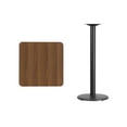 thumbnail image 3 of Flash Furniture 24'' Square Walnut Laminate Table Top with 18'' Round Bar Height Table Base, 3 of 3