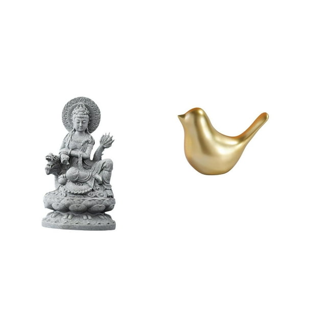 Estatua De Pájaro Dorado Guan Yin, Figura De Kuanyin, Escultura Animal Feng Shui, Adorno Moderno Para Decoración Del Hogar, Centro De Mesa De Buda Femenino