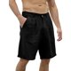 thumbnail image 3 of Lucakuins - Pantalones cortos de lino y algodón para hombre, informales, de corte clásico, con cordón frontal plano, pantalones cortos de playa de verano con bolsillos Lucakuins moda, 3 of 5