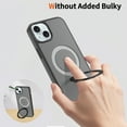 thumbnail image 2 of Asuwish Phone Case for iPhone 14 Plus/15 Plus 6.7 inch Tempered Glass Screen Protector Magnetic Folding Stand Frosted Translucent Rugged Shockproof Protective Cell Cover i-Phone 14+ iPhone15+ Black, 2 of 7