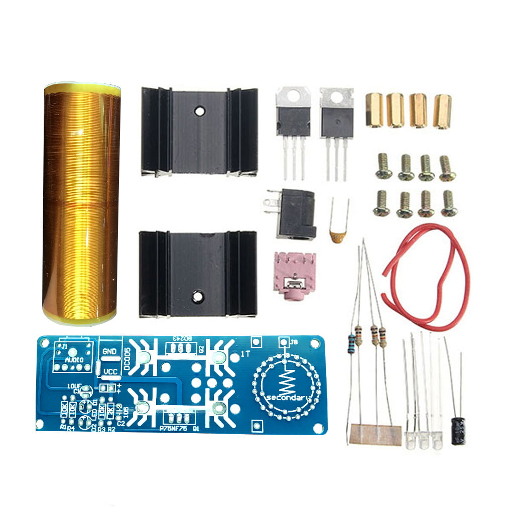 5pcs DIY Dry Battery Powered Tesla Coil Kit Mini Tesla Module Kit 