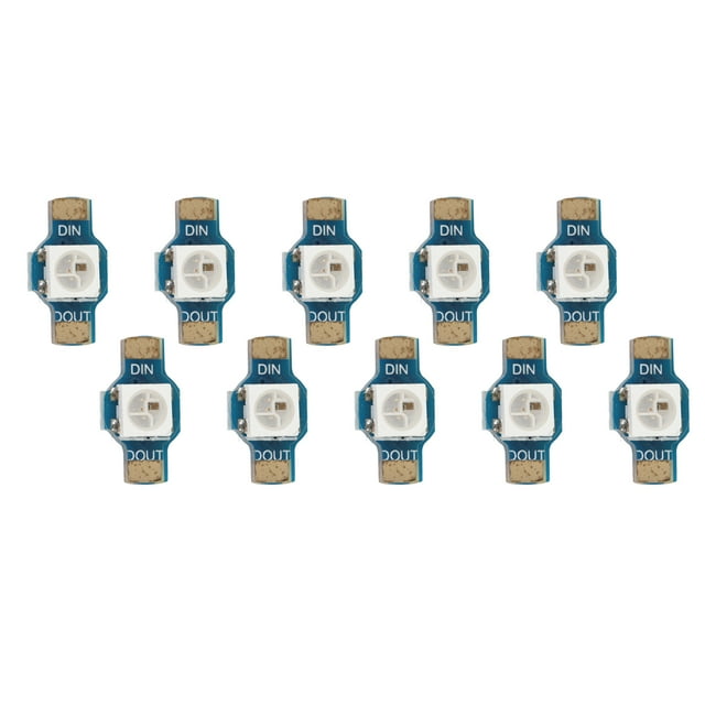 RGB LED Light Module, 10Pcs Low Drive Voltage WS2812 RGB LED Module Simple Circuitry For Microcontroller
