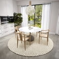 thumbnail image 2 of Bravado Indoor/Outdoor Beige Geometric 8' Round Non-Skid Area Rug, 2 of 8
