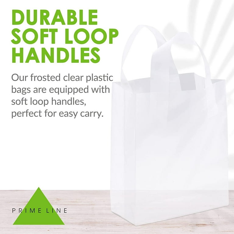 Prime Line Packaging Large Clear Plastic Gifts Bags with Handles
